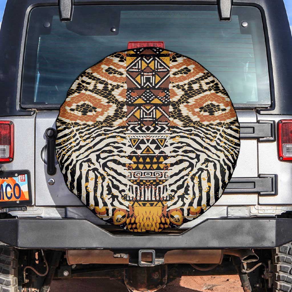 Wild Animal Skins Spare Tire Cover African Tribal Pattern