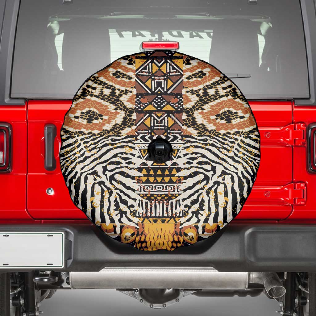 Wild Animal Skins Spare Tire Cover African Tribal Pattern