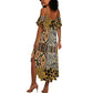 Wild Animal Skins Summer Maxi Dress African Tribal Pattern
