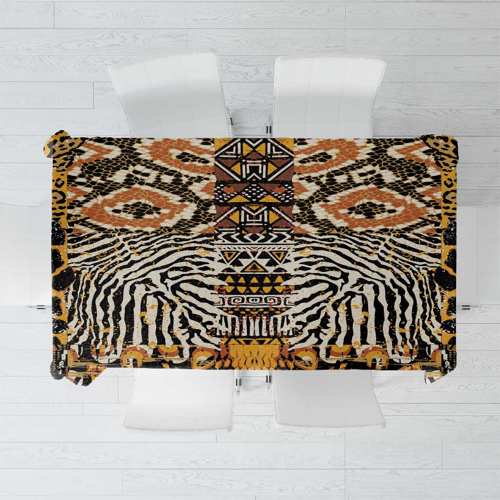 Wild Animal Skins Tablecloth African Tribal Pattern