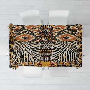 Wild Animal Skins Tablecloth African Tribal Pattern