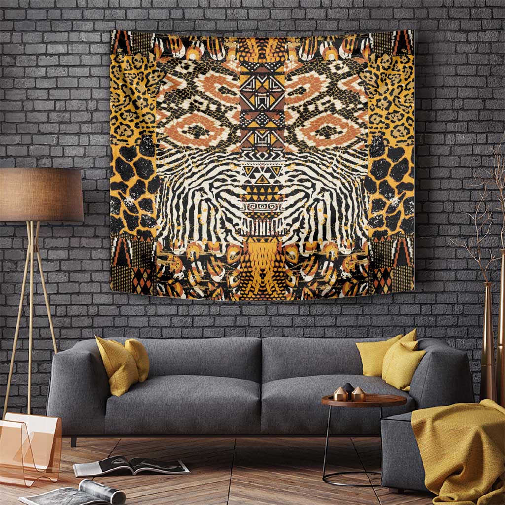 Wild Animal Skins Tapestry African Tribal Pattern