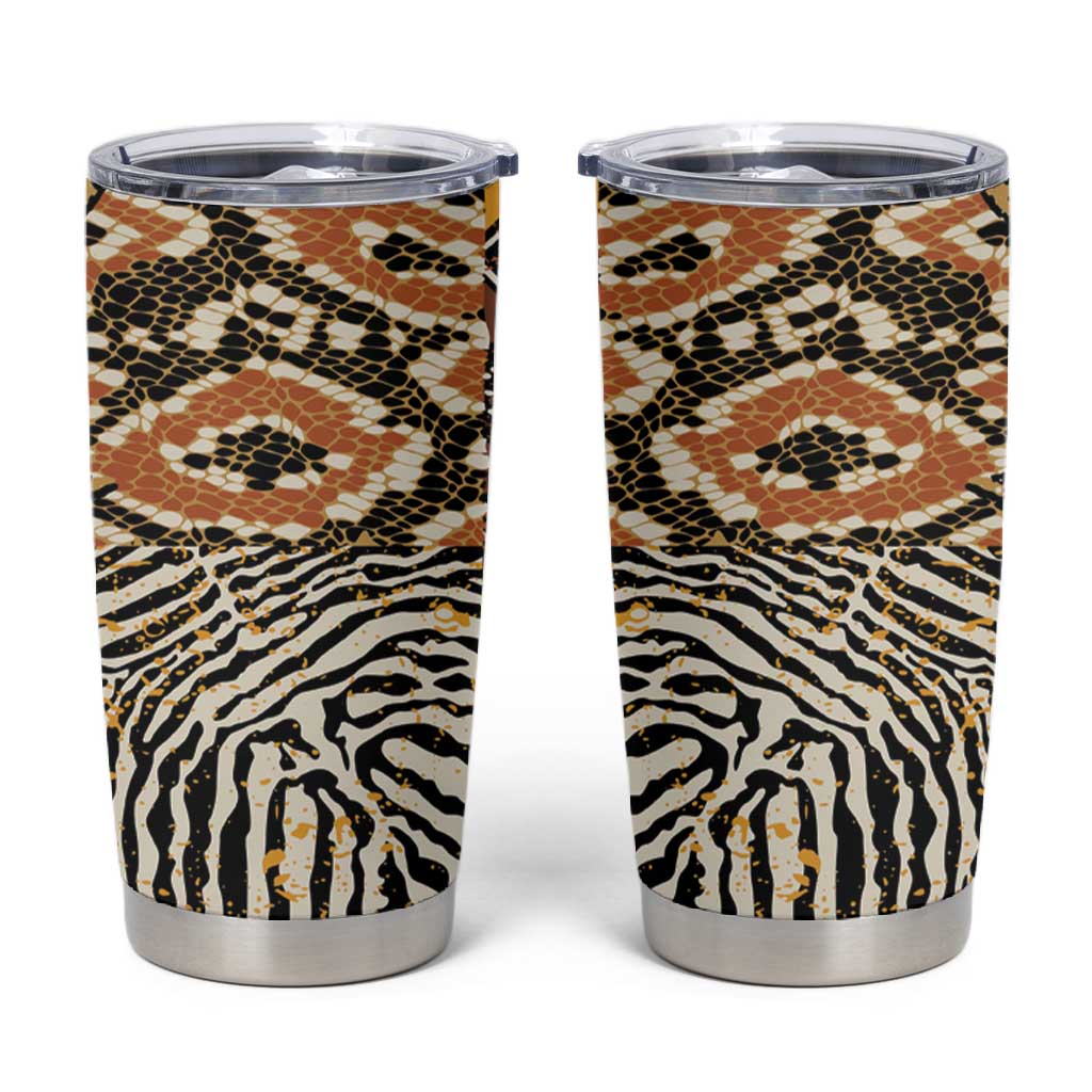 Wild Animal Skins Tumbler Cup African Tribal Pattern