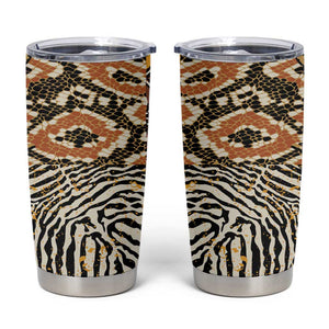 Wild Animal Skins Tumbler Cup African Tribal Pattern