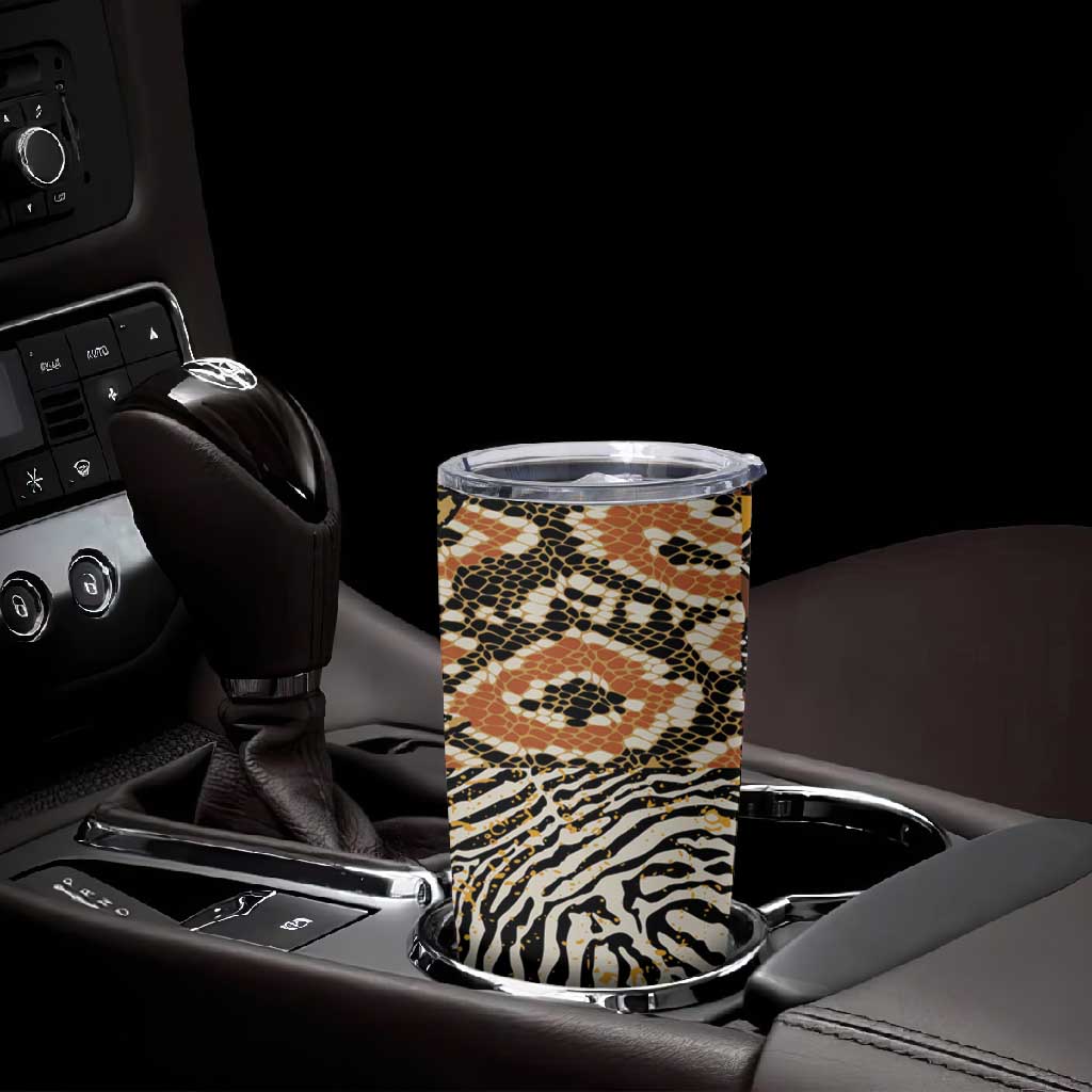 Wild Animal Skins Tumbler Cup African Tribal Pattern