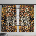 Wild Animal Skins Window Curtain African Tribal Pattern