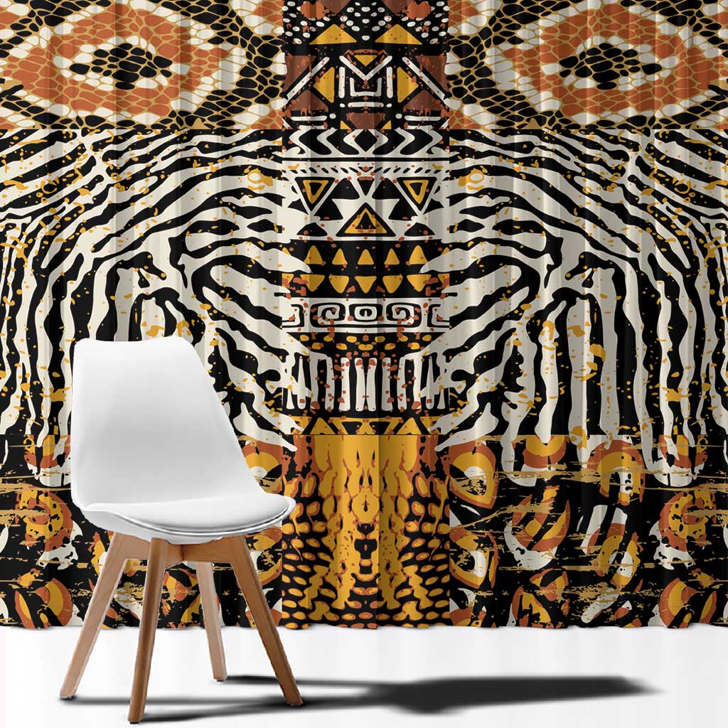 Wild Animal Skins Window Curtain African Tribal Pattern