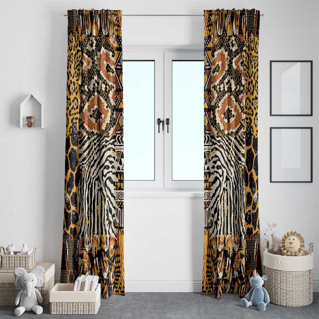 Wild Animal Skins Window Curtain African Tribal Pattern