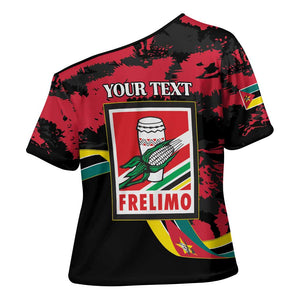 Personalized Mozambique Revolution Day Cross Shoulder Shirt Coat Of Arms FRELIMO