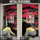 Personalized Mozambique Revolution Day Door Cover Coat Of Arms FRELIMO