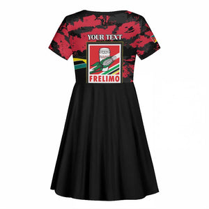 Personalized FRELIMO Mozambique Kid Short Sleeve Dress Happy Revolution Day - African Pride