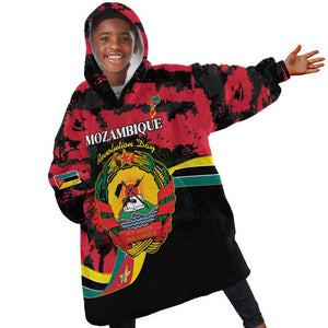 Personalized FRELIMO Mozambique Kid Wearable Blanket Hoodie Happy Revolution Day - African Pride