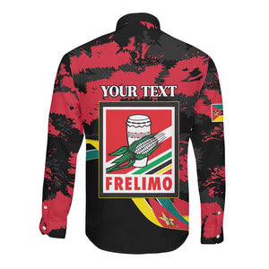 Personalized FRELIMO Mozambique Long Sleeve Button Shirt Happy Revolution Day - African Pride