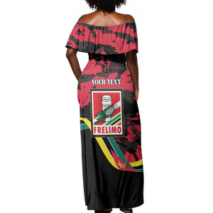 Personalized FRELIMO Mozambique Off Shoulder Maxi Dress Happy Revolution Day - African Pride