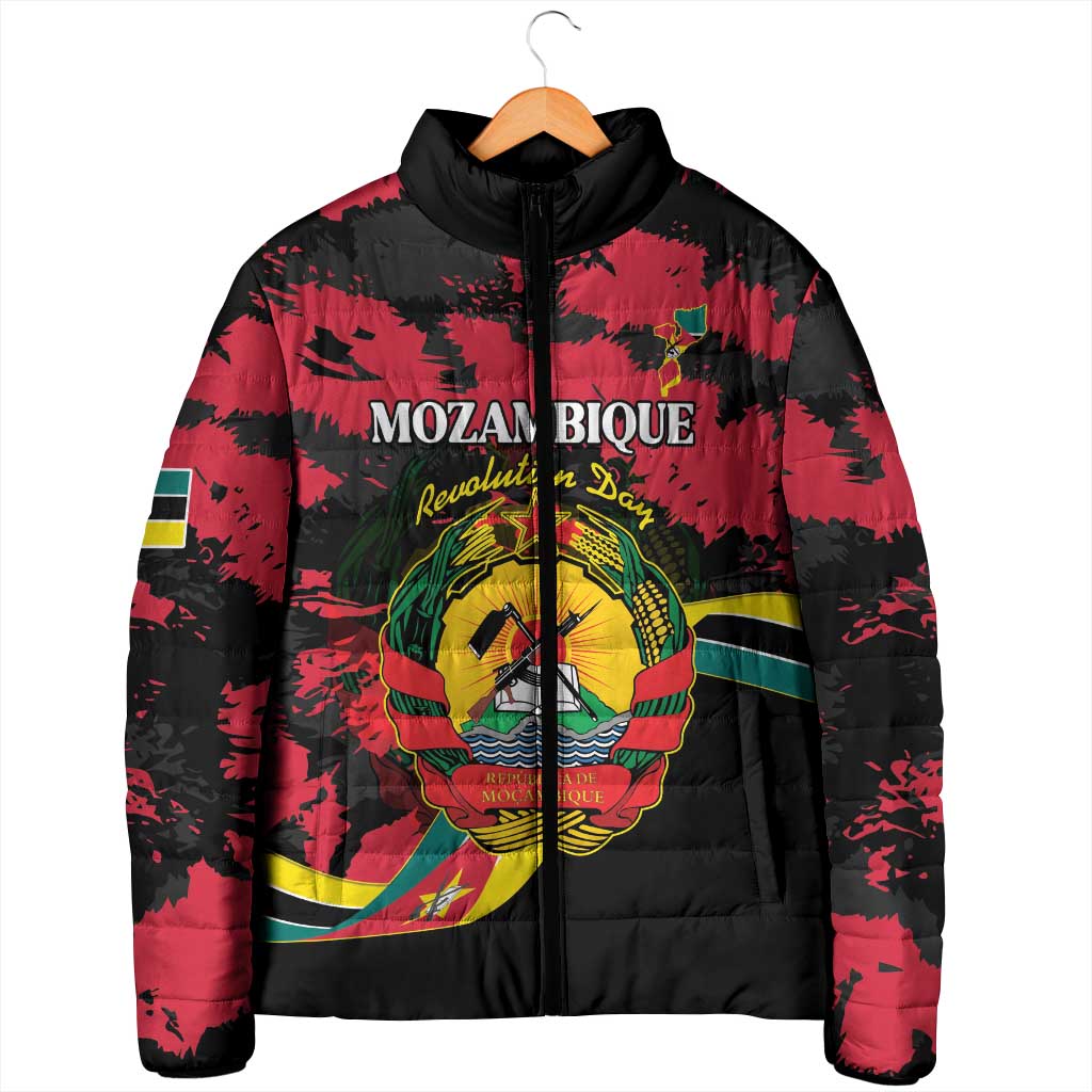 Personalized Mozambique Revolution Day Padded Jacket Coat Of Arms FRELIMO