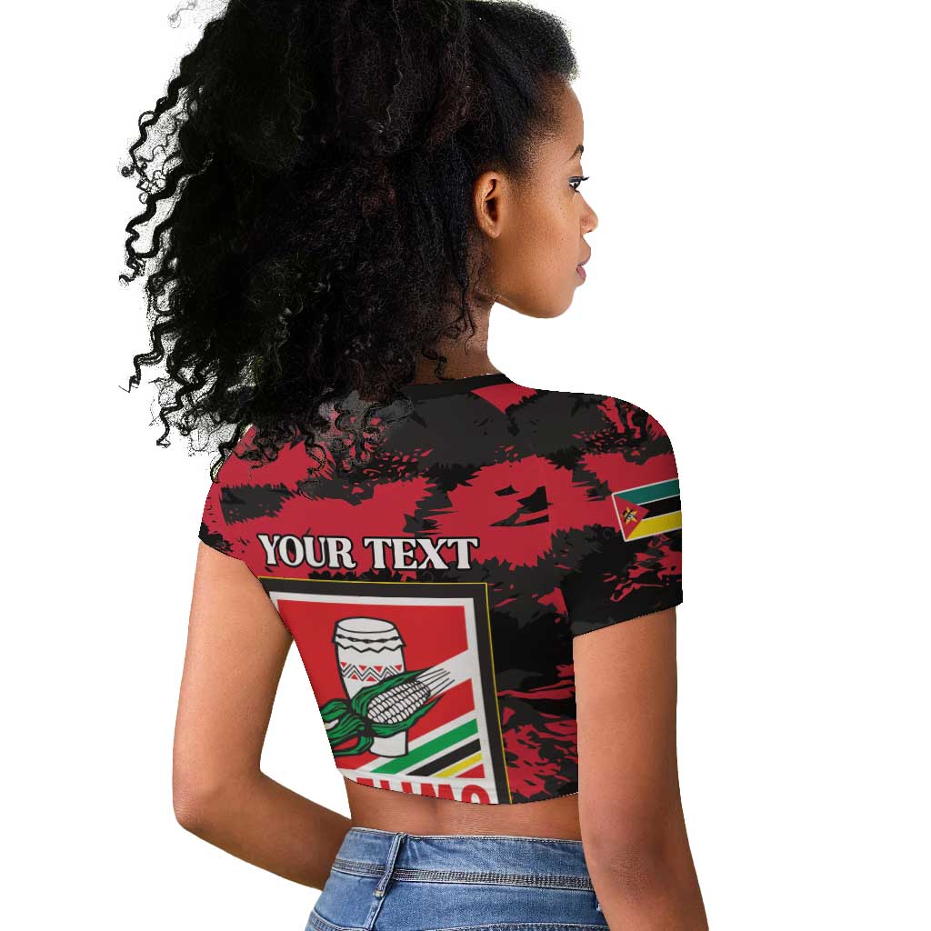 Personalized FRELIMO Mozambique Raglan Cropped T shirt Happy Revolution Day - African Pride