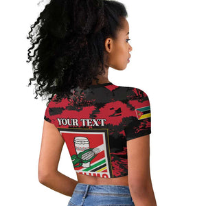 Personalized FRELIMO Mozambique Raglan Cropped T shirt Happy Revolution Day - African Pride