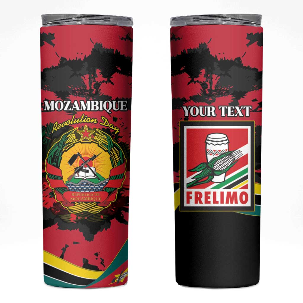 Personalized FRELIMO Mozambique Skinny Tumbler Happy Revolution Day - African Pride