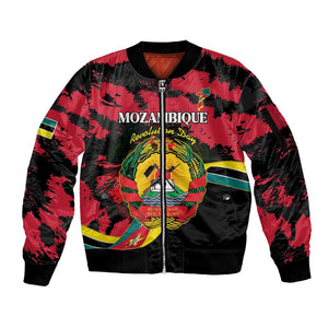 Personalized FRELIMO Mozambique Sleeve Zip Bomber Jacket Happy Revolution Day - African Pride