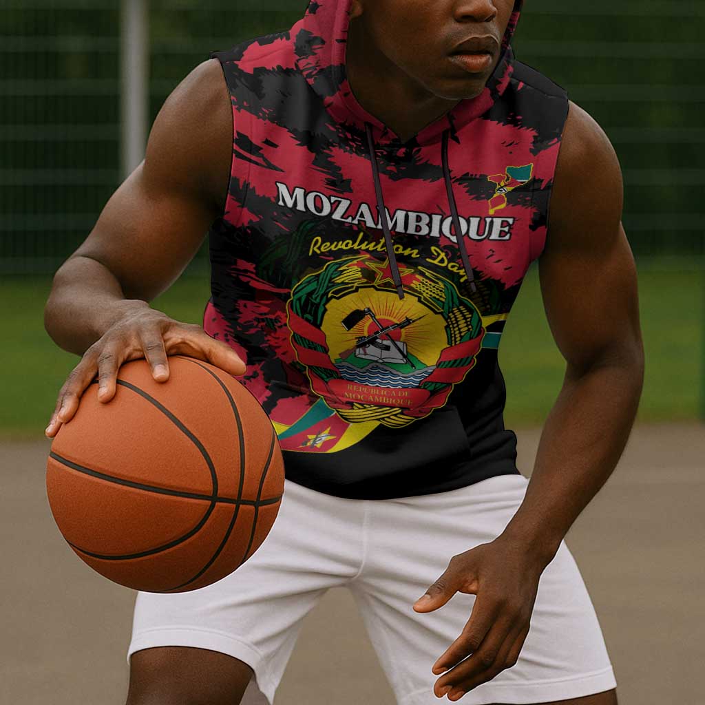 Personalized FRELIMO Mozambique Sleeveless Hoodie Happy Revolution Day - African Pride