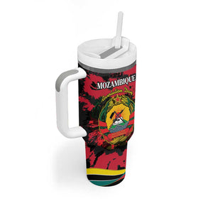 Personalized FRELIMO Mozambique Tumbler With Handle Happy Revolution Day - African Pride