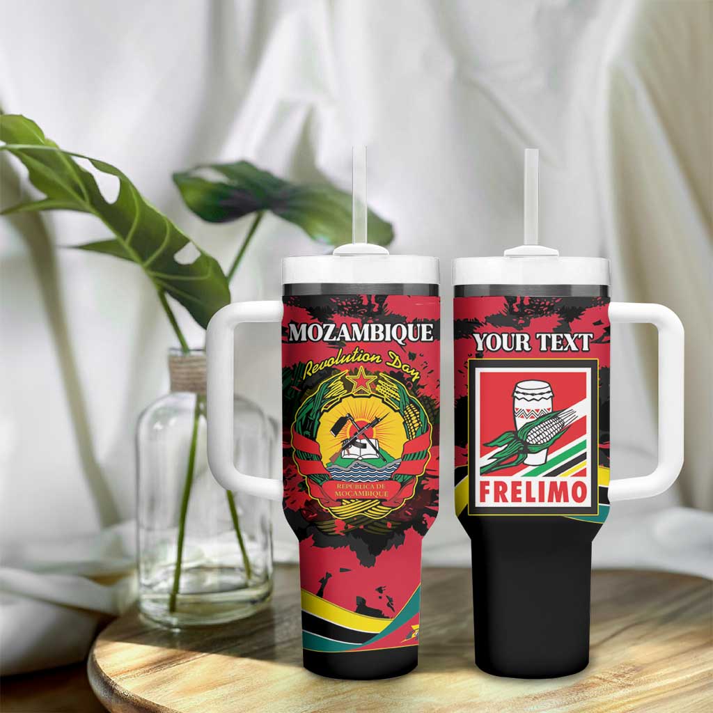 Personalized FRELIMO Mozambique Tumbler With Handle Happy Revolution Day - African Pride