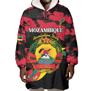 Personalized FRELIMO Mozambique Wearable Blanket Hoodie Happy Revolution Day - African Pride