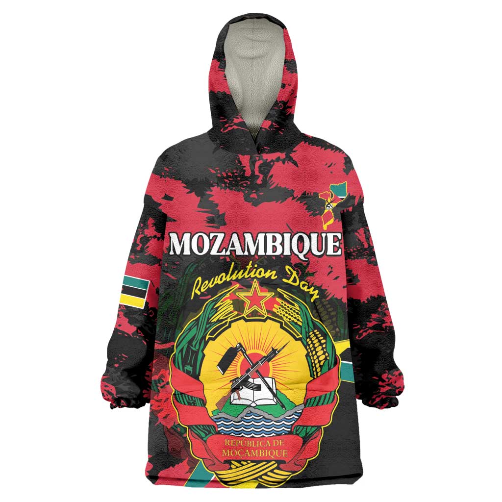 Personalized FRELIMO Mozambique Wearable Blanket Hoodie Happy Revolution Day - African Pride