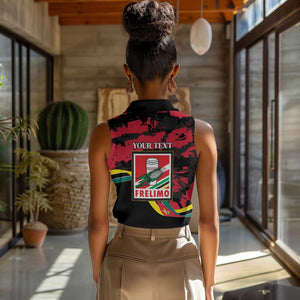 Personalized FRELIMO Mozambique Women Sleeveless Polo Shirt Happy Revolution Day - African Pride