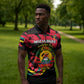 Personalized Mozambique Revolution Day Zipper Polo Shirt Coat Of Arms FRELIMO