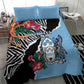 Botswana Independence Day Bedding Set Kalahari Devils Claw Zebra With Arican Pattern - African Pride