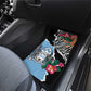 Botswana Independence Day Car Mats Kalahari Devils Claw Zebra With Arican Pattern - African Pride