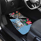 Botswana Independence Day Car Mats Kalahari Devils Claw Zebra With Arican Pattern - African Pride