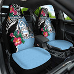 Botswana Independence Day Car Seat Cover Kalahari Devils Claw Zebra With Arican Pattern - African Pride