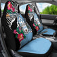 Botswana Independence Day Car Seat Cover Kalahari Devils Claw Zebra With Arican Pattern - African Pride