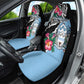 Botswana Independence Day Car Seat Cover Kalahari Devils Claw Zebra With Arican Pattern - African Pride