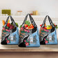 Botswana Independence Day Grocery Bag Kalahari Devils Claw Zebra With Arican Pattern - African Pride