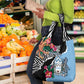 Botswana Independence Day Grocery Bag Kalahari Devils Claw Zebra With Arican Pattern - African Pride