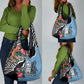 Botswana Independence Day Grocery Bag Kalahari Devils Claw Zebra With Arican Pattern - African Pride