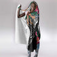 Botswana Independence Day Hooded Blanket Kalahari Devils Claw Zebra With Arican Pattern - African Pride