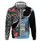 Personalized Botswana Independence Day Hoodie Kalahari Devils Claw Zebra With Arican Pattern - African Pride