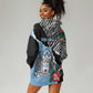 Personalized Botswana Independence Day Hoodie Dress Kalahari Devils Claw Zebra With Arican Pattern - African Pride
