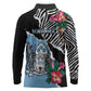Personalized Botswana Independence Day Long Sleeve Polo Shirt Kalahari Devils Claw Zebra With Arican Pattern - African Pride