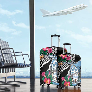 Botswana Independence Day Luggage Cover Kalahari Devils Claw Zebra With Arican Pattern - African Pride