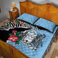 Botswana Independence Day Quilt Bed Set Kalahari Devils Claw Zebra With Arican Pattern - African Pride