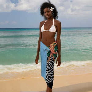 Botswana Independence Day Sarong Kalahari Devils Claw Zebra With Arican Pattern - African Pride