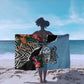 Botswana Independence Day Sarong Kalahari Devils Claw Zebra With Arican Pattern - African Pride