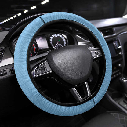 Botswana Independence Day Steering Wheel Cover Kalahari Devils Claw Zebra With Arican Pattern - African Pride