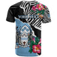 Personalized Botswana Independence Day T shirt Kalahari Devils Claw Zebra With Arican Pattern - African Pride