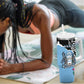 Personalized Botswana Independence Day Tumbler With Handle Kalahari Devils Claw Zebra With Arican Pattern - African Pride